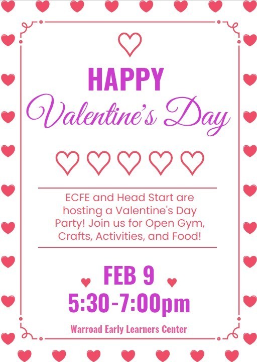 Valentine's Party Tonight at the ELC!
