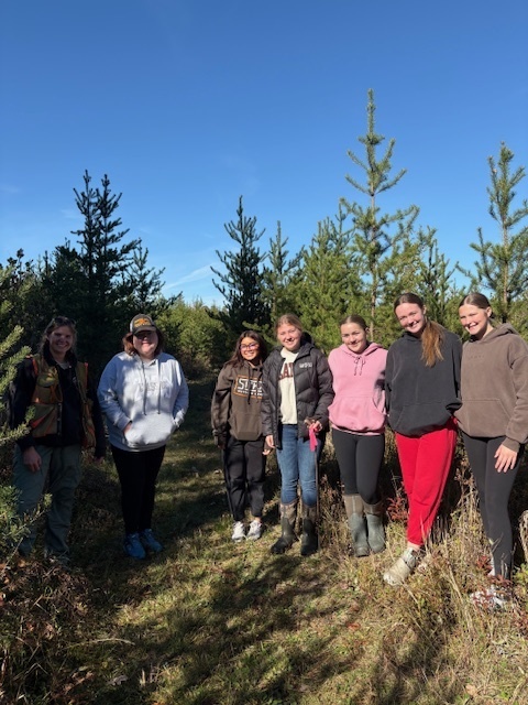 Student school forest lessons