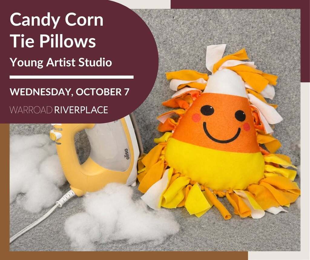 Candy Corn Tie Pillows