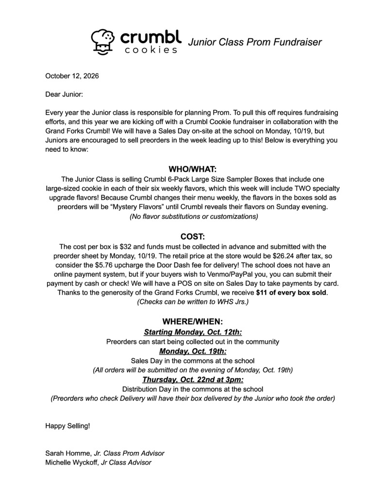Crumbl Letter