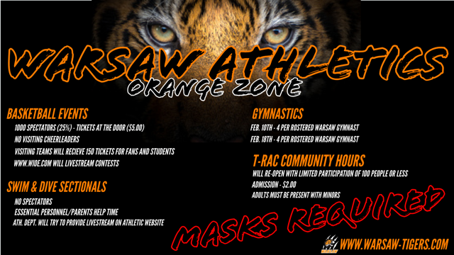 orange zone poster spectator attendance policy