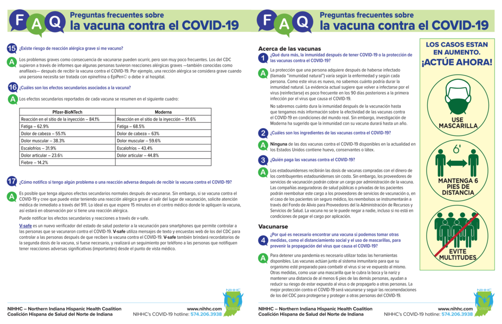 Brochure with Frequently Asked Questions
