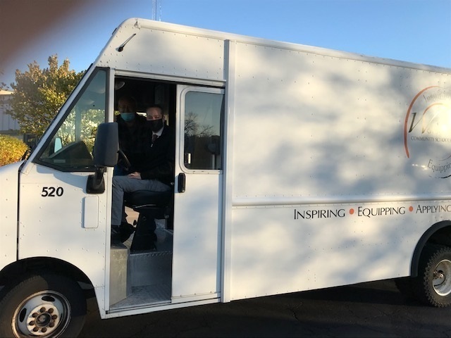 Dr. Hoffert in Mail Delivery Van