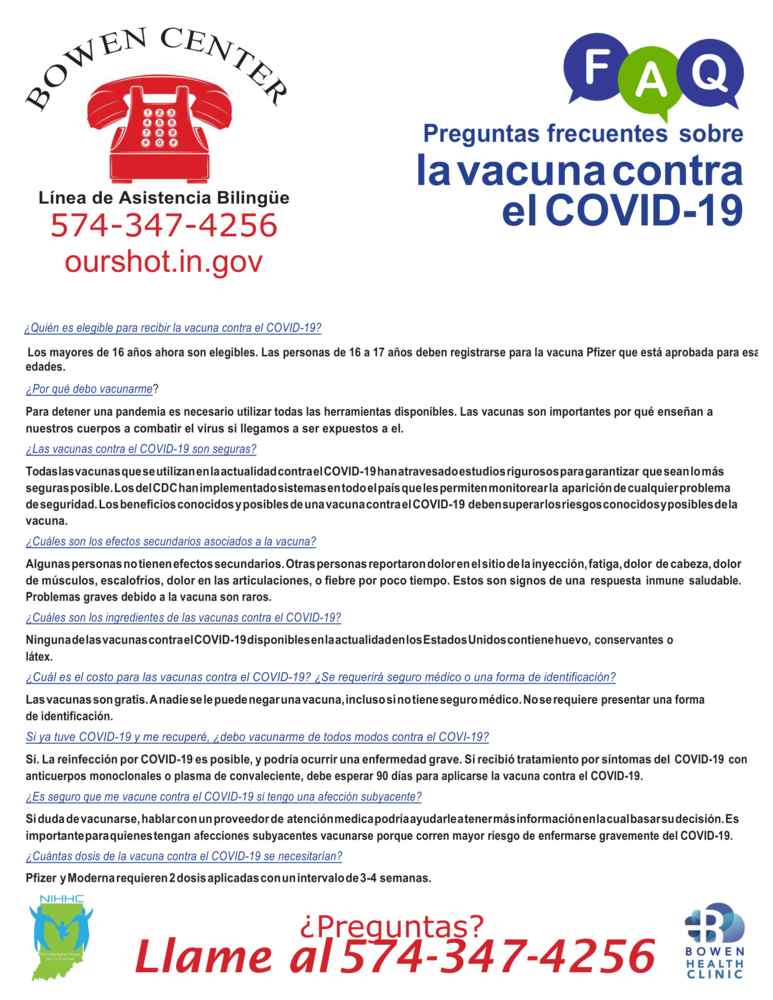 Vaccine Info in Spanish 