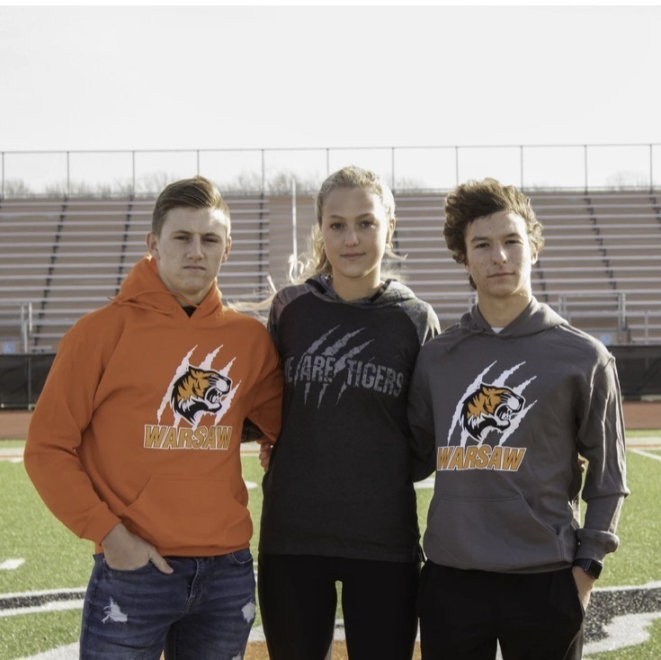Tiger Locker 3 students wearing apparel