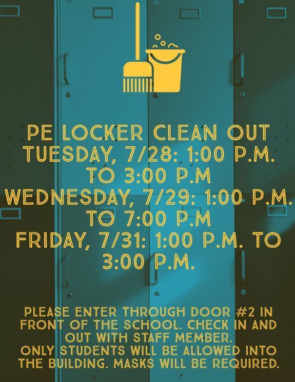 PE Locker Cleanout Info