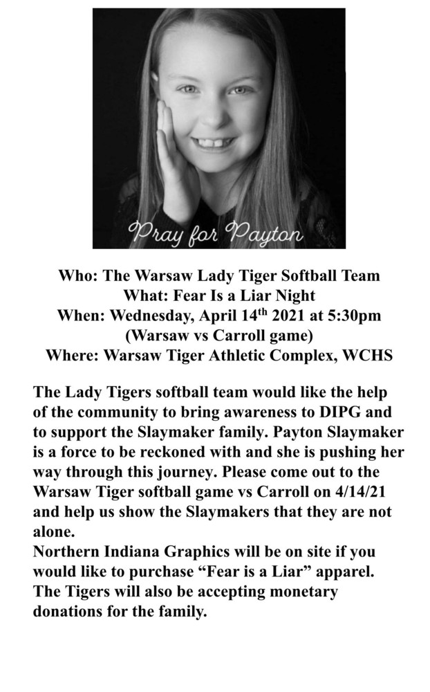 Payton Slaymaker and details about the fundraiser