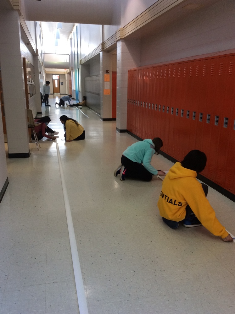 students in hallway