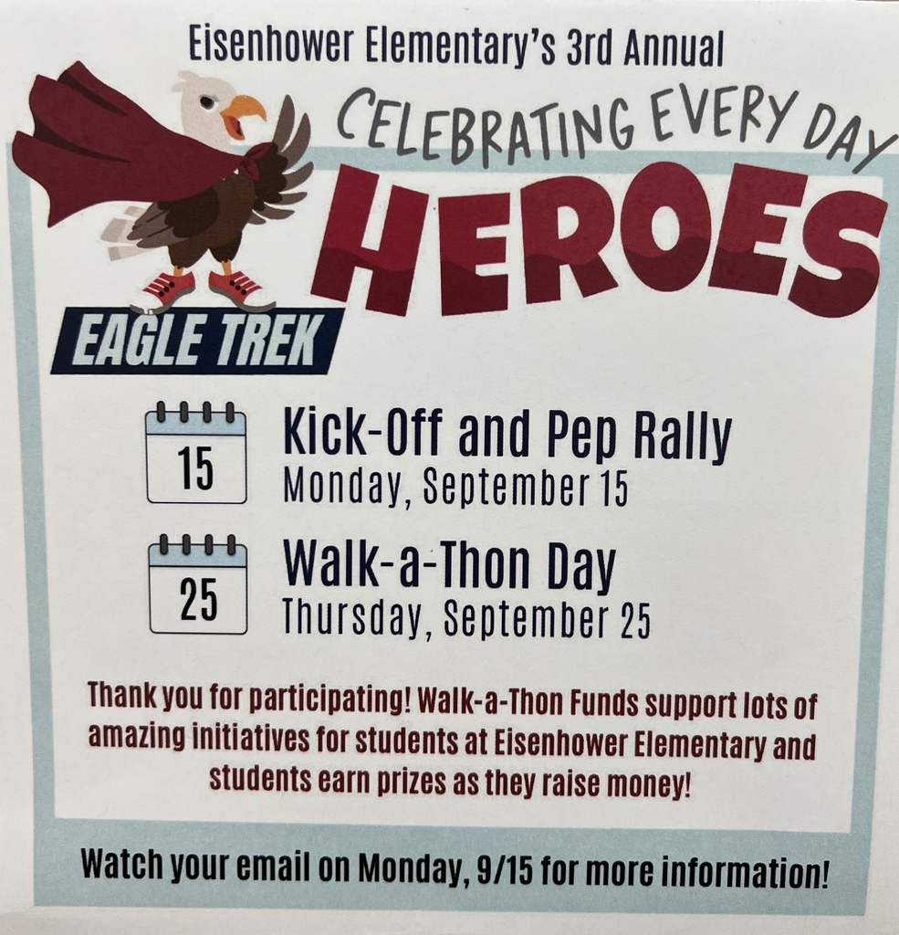 Flier for Eisenhower PTO Walk a Thon
