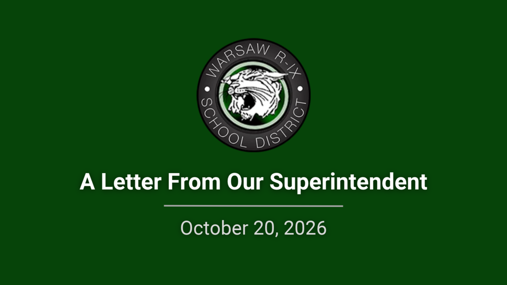 a letter from our superintendent