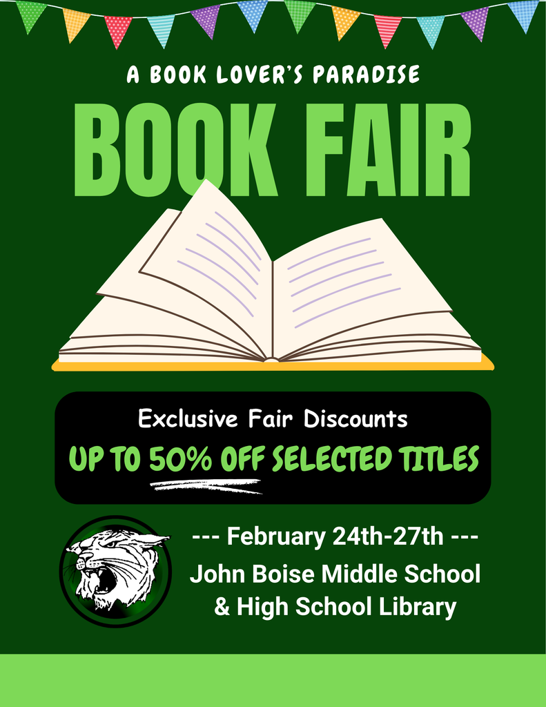 february book fair announcement for jbms & hs