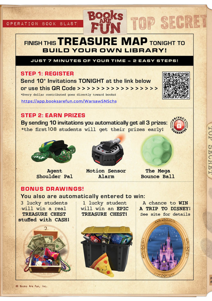 treasure map for book blast 2026