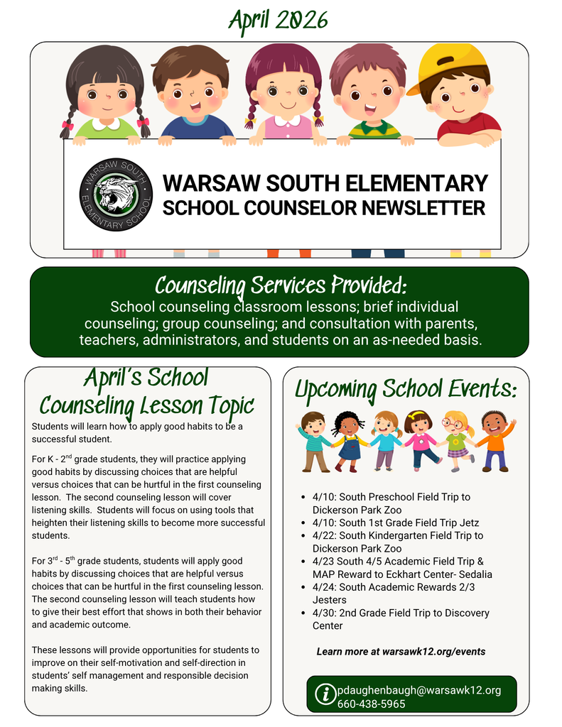 april 2026 counselor newsletter