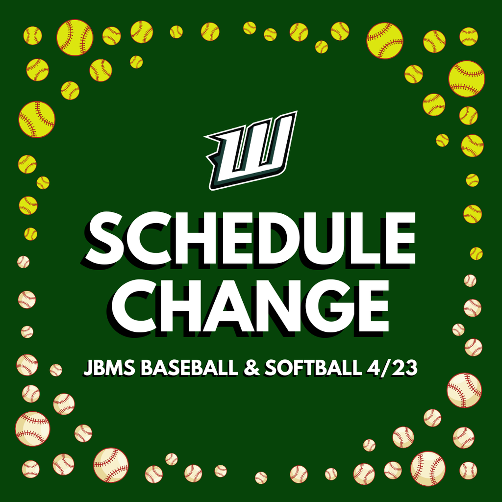 schedule change for jbms 4/23