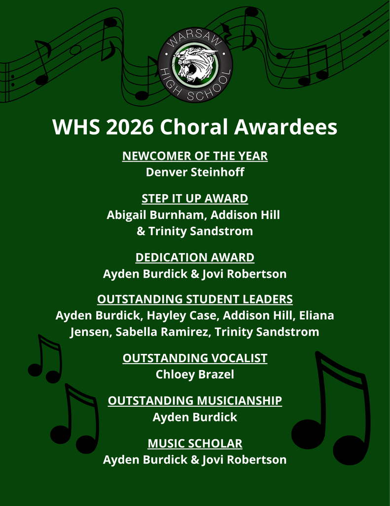 WHS 2026 Choral Awardees