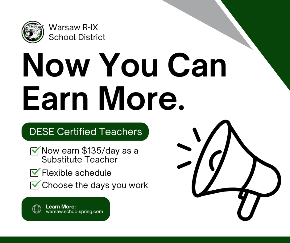 DESE Certified Teachers Earn More as a Substitute Teacher