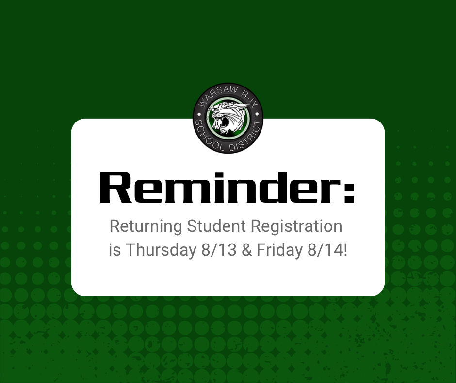 returning student registration is this week