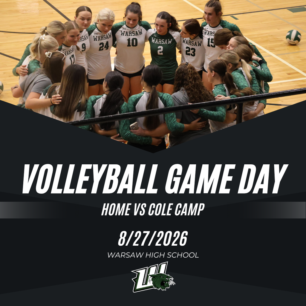 volleyball game day home vs cole camp aug 27 2027
