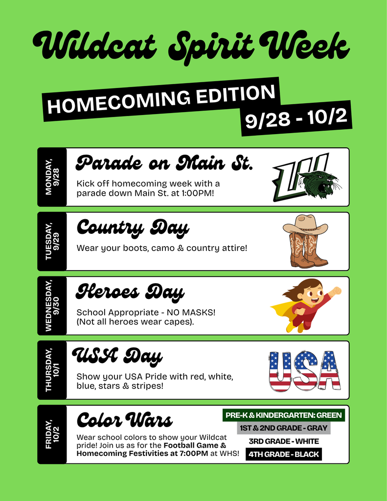 wildcat spirit week 2026