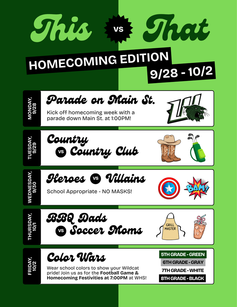 jbms spirit days