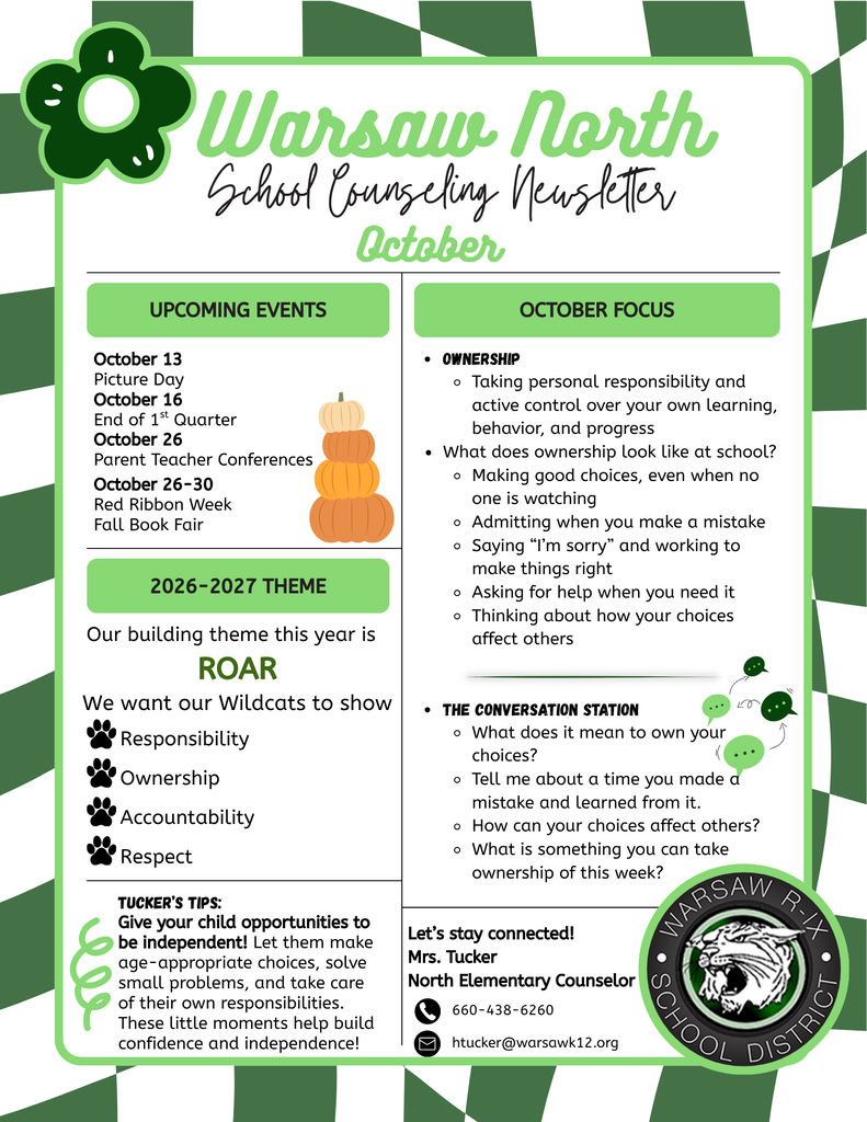 october north elementary newsletter