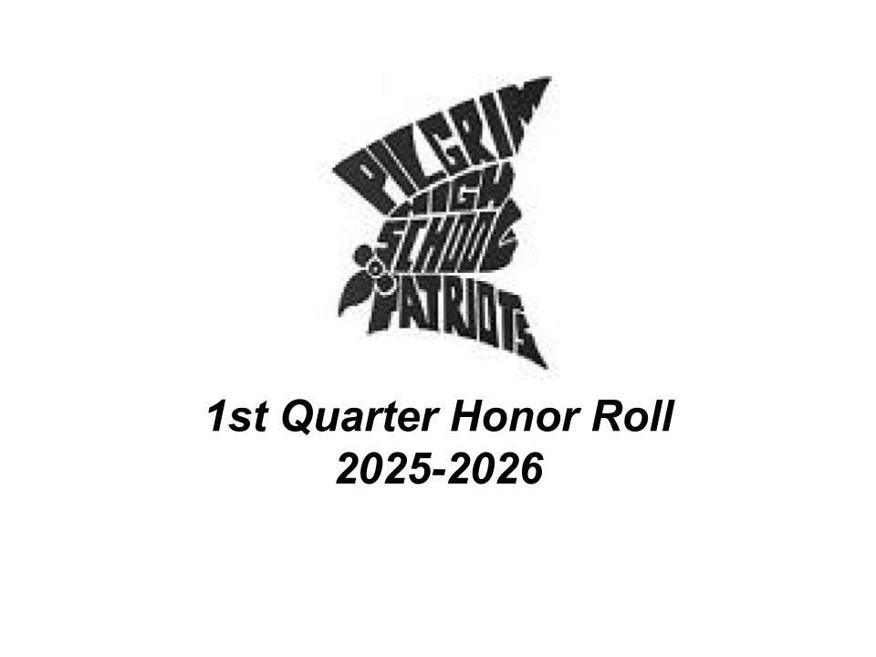 Pilgrim logo for 1st qtr honor roll