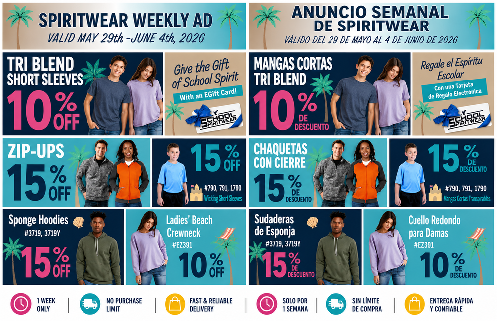 Latest Spiritwear ad
