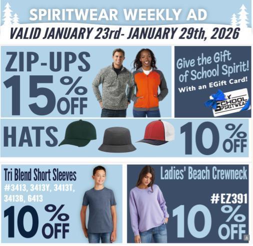 Latest Spiritwear ad