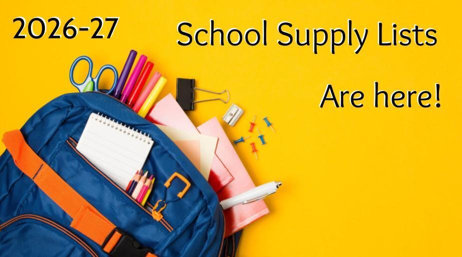 School Supply Lists