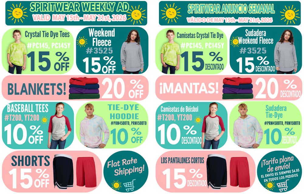 Latest Spiritwear ad