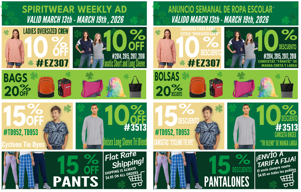 Latest Spiritwear ad