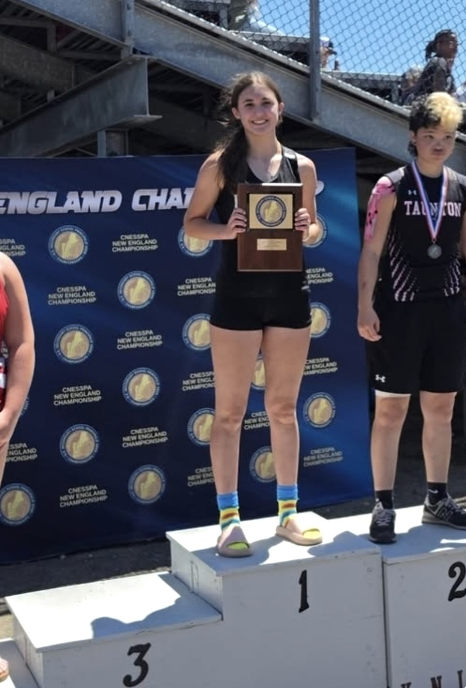 Pilgrim junior Lia Wasilewski won the New England Championship in the javelin