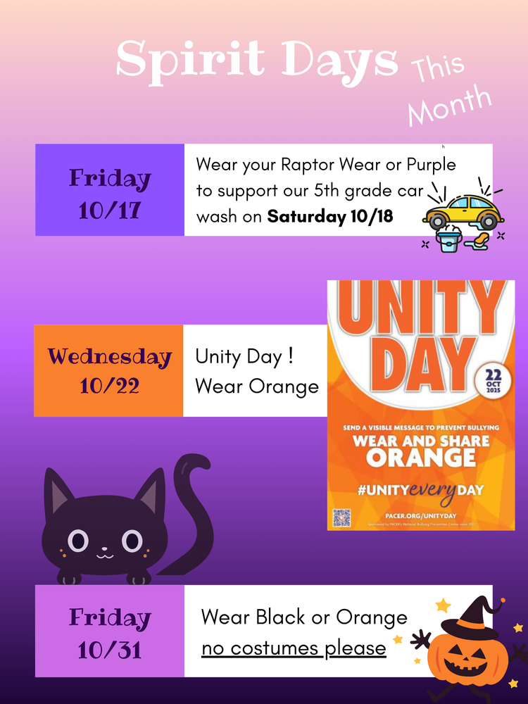 Spirit Days October