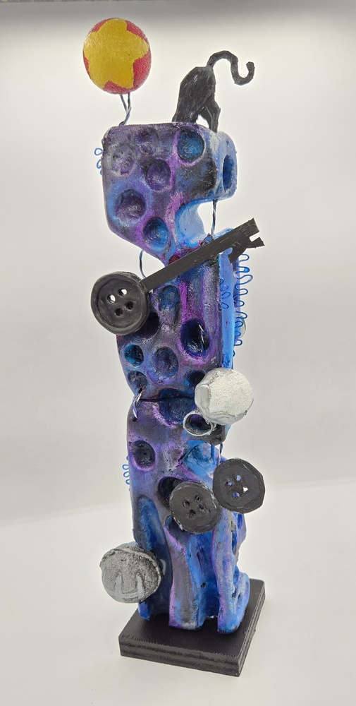 mixed-media abstract sculpture 