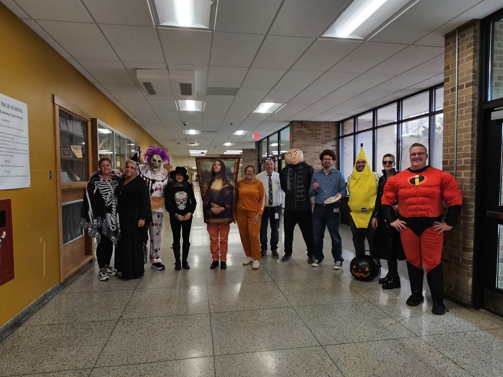 Teachers dressed up as multiple characters