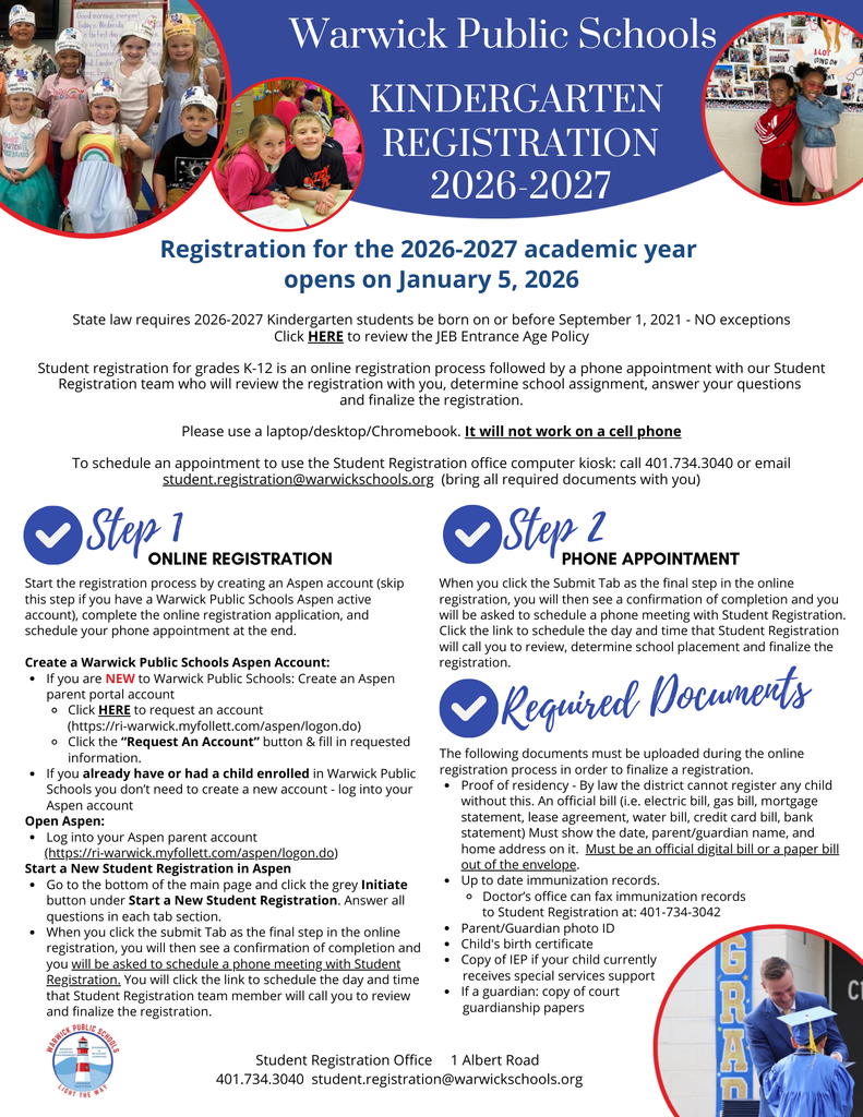 Kindergarten Registration 2026-2027