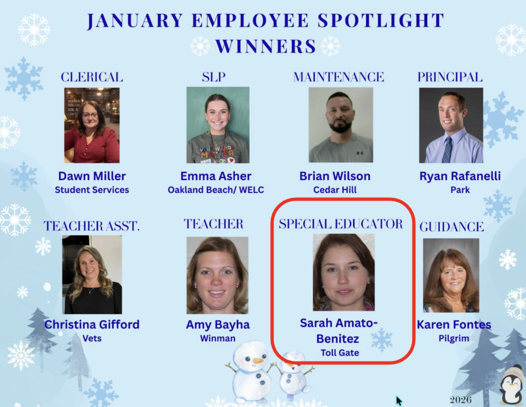 Photos of the January Employee Spotlight Winners