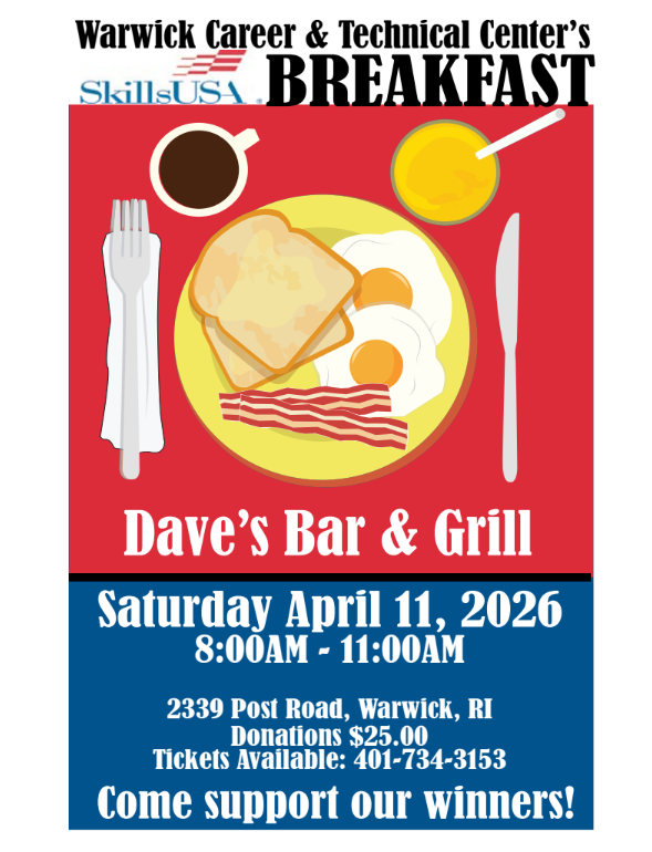 flyer showing a breakfast