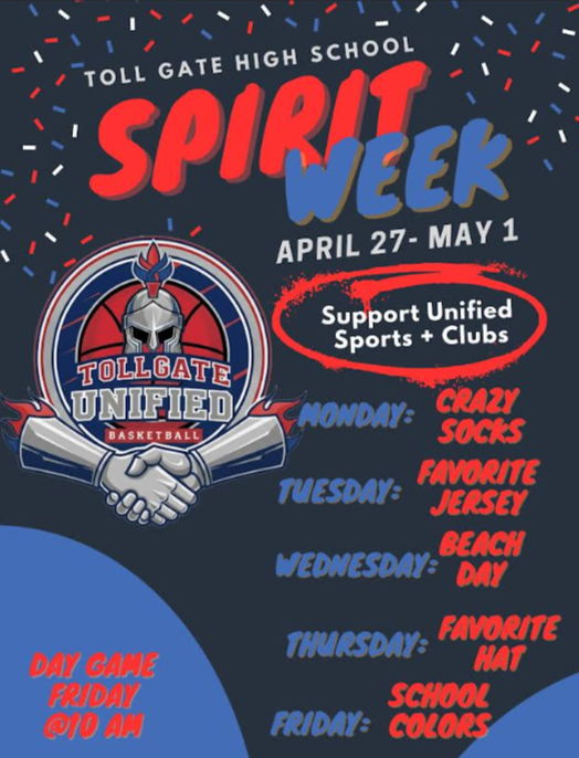 Flyer for TGHS  Unified Spirit Week