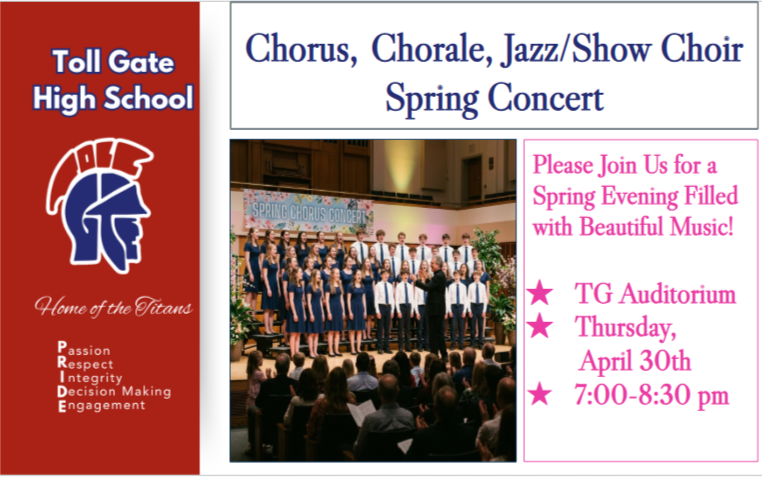 flyer - Spring Concert: Chorus, chorale, Jazz/Show Choir