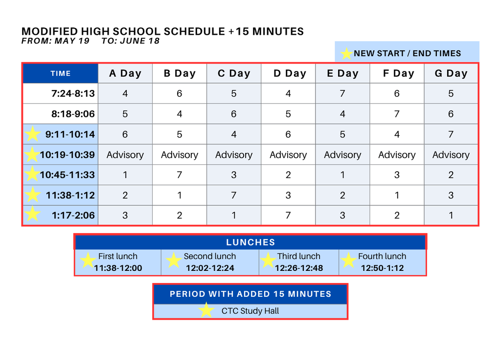 schedule - link to accessible PDF is found in the post