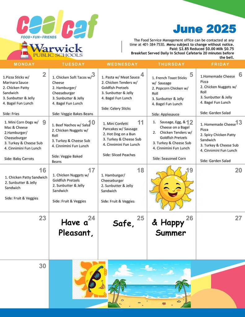 June Menu