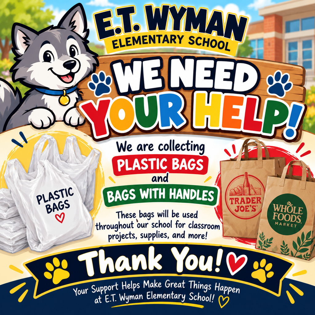 We are in need of plastic bags and brown paper bags with handles. 
