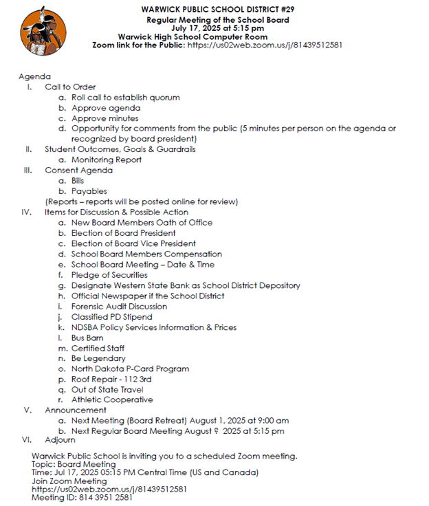 agenda