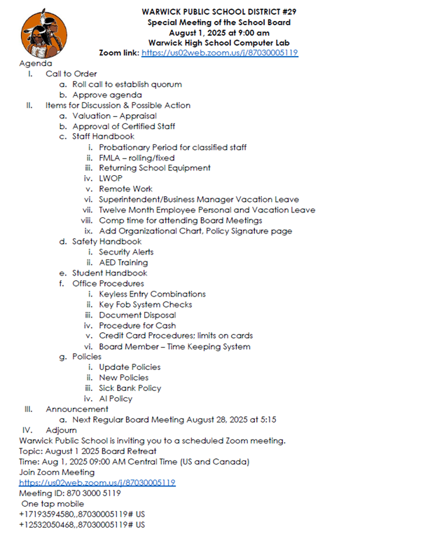 agenda