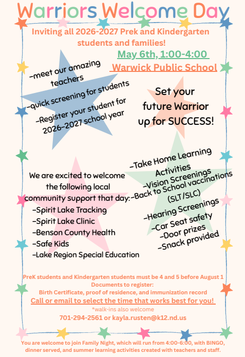 Warriors Welcome Day-rescheduled