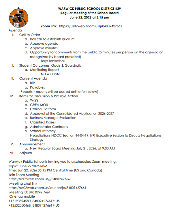 agenda