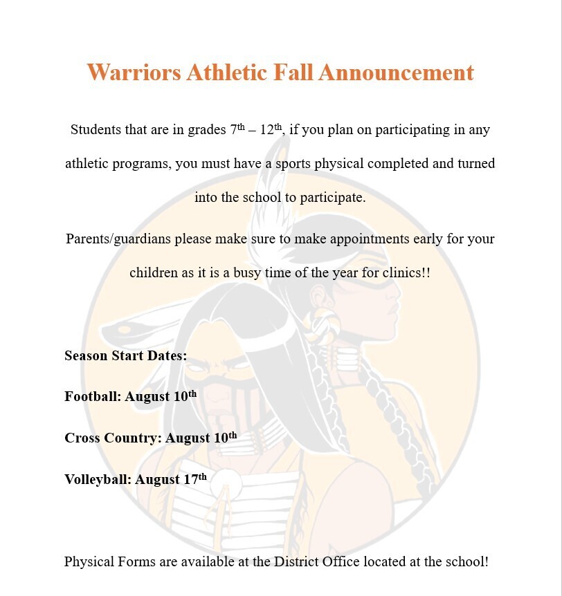 Fall Athletics Update 2026
