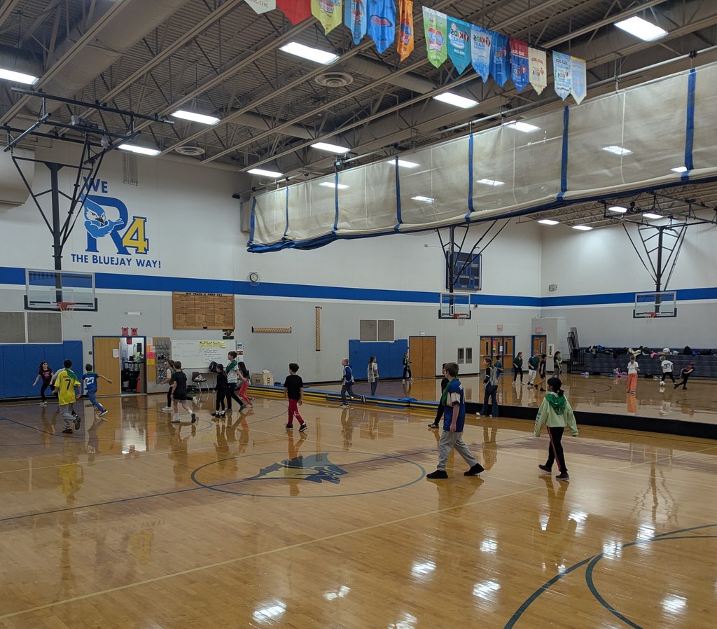 Students playing soccer before school!
