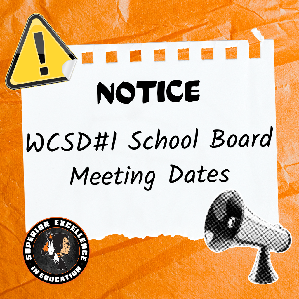 Notice-school board meeting dates
